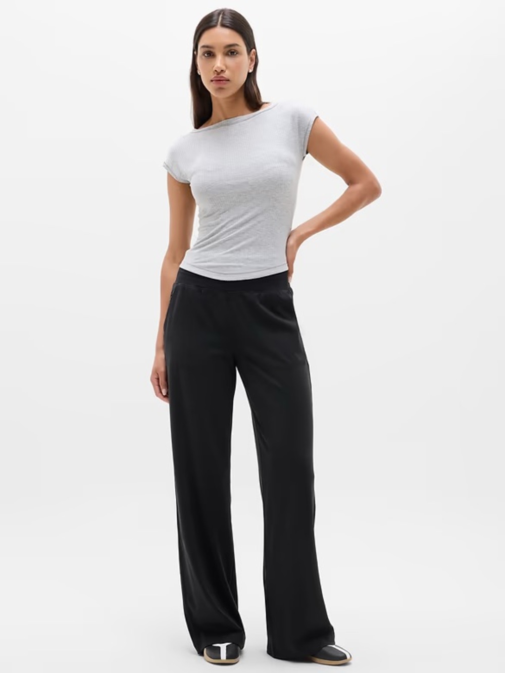 NWT! Athleta Black Venice High Rise Wide Leg Pant - Small 🪙